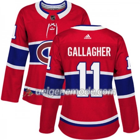 Dame Eishockey Montreal Canadiens Trikot Brendan Gallagher 11 Adidas 2017-2018 Rot Authentic